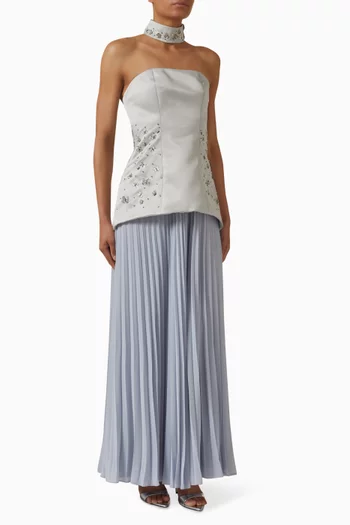 فستان سيرينا بقلادة مطرزة