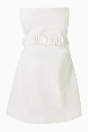 فستان بتطريز زهور قطن