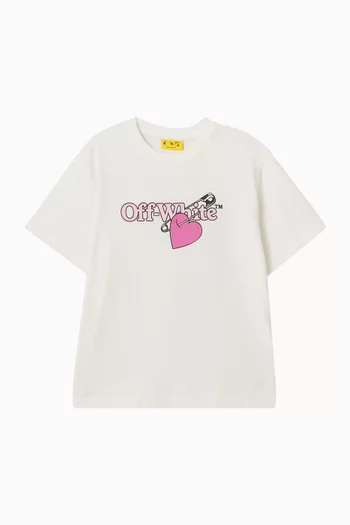 Bookish Pop Heart T-shirt in Cotton