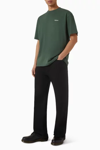 تي شيرت محاك بشعار الماركة قطن