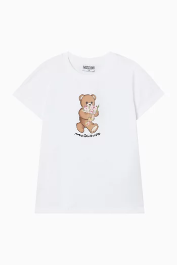 Teddy Logo T-shirt in Cotton Jersey