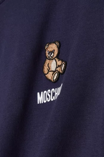 تي شيرت بدب وشعار الماركة قطن جيرسيه