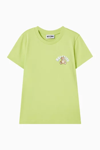 تي شيرت بدب وشعار الماركة قطن جيرسيه