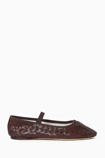 Leonie Ballet Flats in Woven Leather
