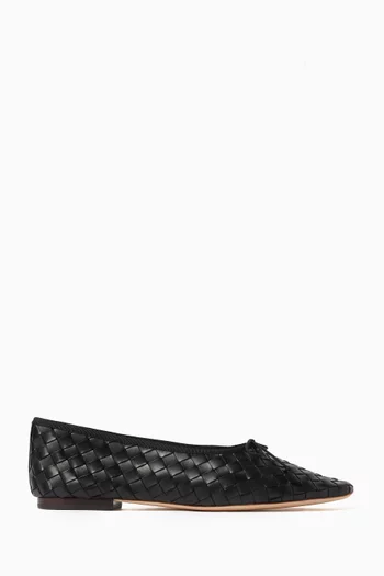 Landry Ballerina Flats in Woven Leather