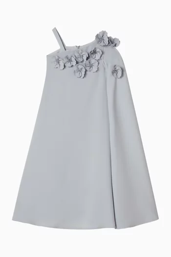 Floral Applique Cape Dress