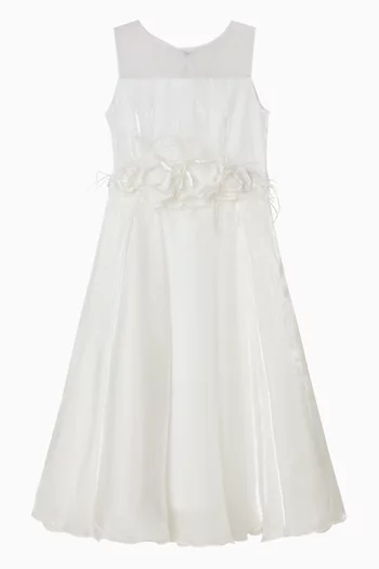 Floral Applique Maxi Gown