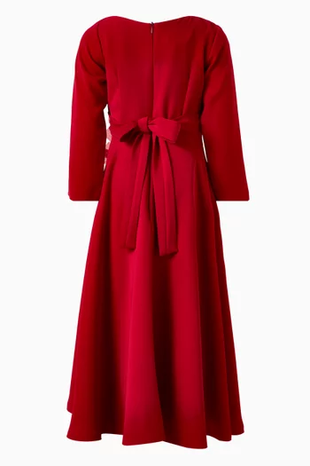 Floral Appliqué Maxi Dress