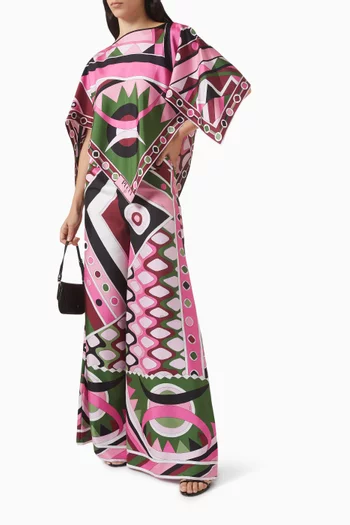 Vivara-print Top in Silk Twill