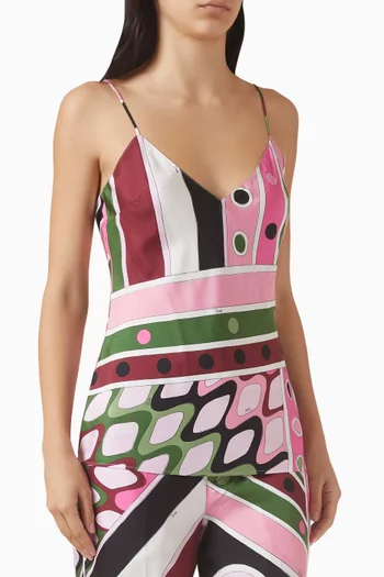 بلوزة بنقشة فيفارا حرير تويل