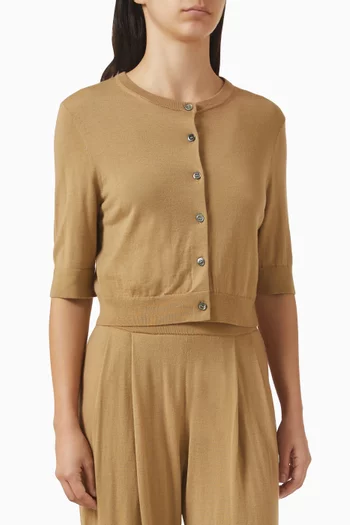 كارديغان بأزرار صوف وكشمير