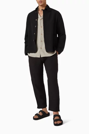 Camp Collar Shirt in Linen