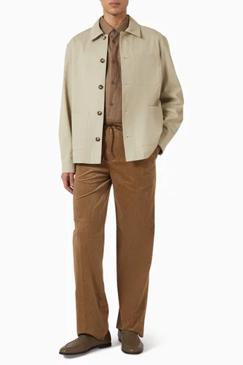 قميص فينتج مصبوغ كتان