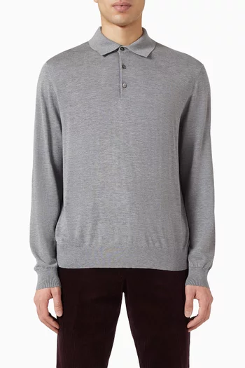 سترة بولو حرير وقطن