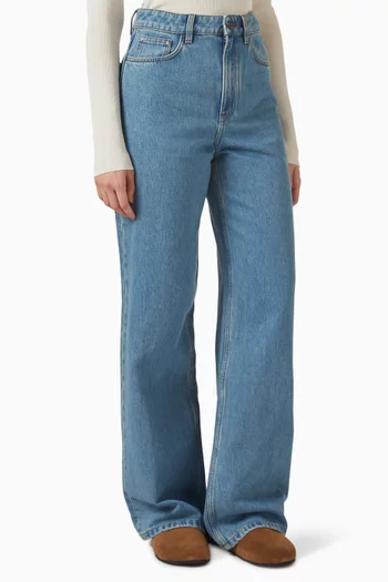 Wide-leg Jeans in Organic Cotton Denim