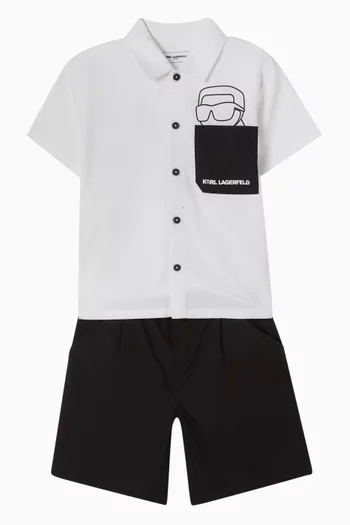 Logo Shirt & Shorts Set
