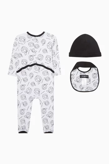 Babygrow, Bib & Beanie Gift Set