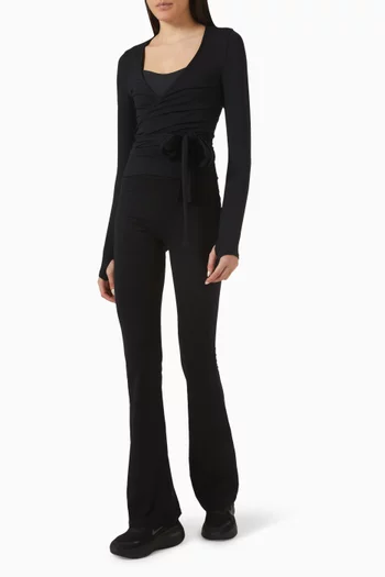 بلوزة سوفت باليه بتصميم ملفوف لنزينغ مودال