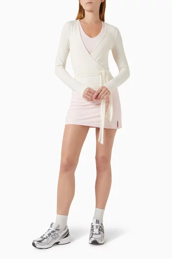 بلوزة سوفت باليه بتصميم ملفوف لنزينغ مودال