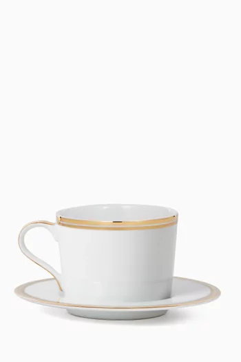 Wilshire Tea Cup & Saucer Set in Porcelain