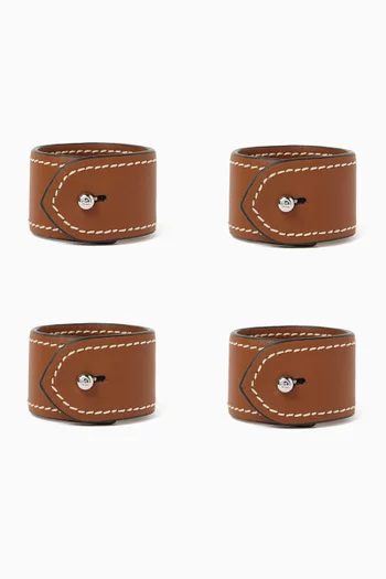 Wyatt Saddle Napkin Rings, Set of 4