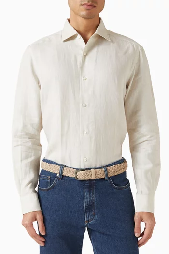 Braided Belt in Leather