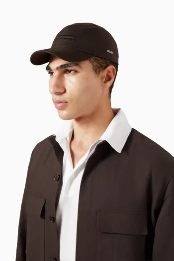 Oasi Lino Baseball Cap in Linen