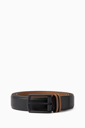 Foliage Reversible Belt in Leather