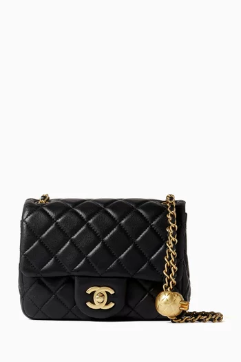 Mini Crush Flap Bag in Quilted Leather