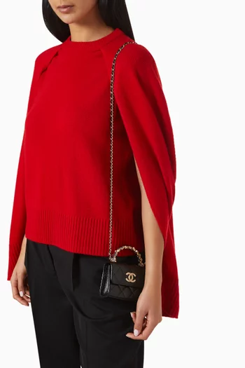 Mini Flap Top-handle Bag in Leather