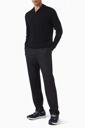 Half-zip Turtleneck in Waffle-knit