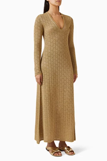 فستان بحياكة على شكل زهور لوركس