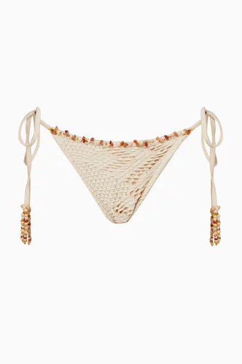 x Camila Coelho Bikini Briefs in Lycra-mesh