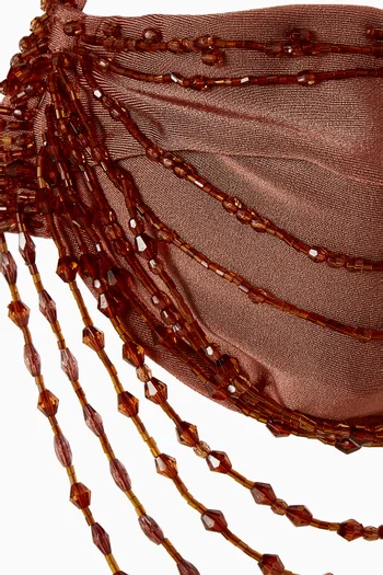 x Camila Coelho Golden Dune Embellished Bikini Top