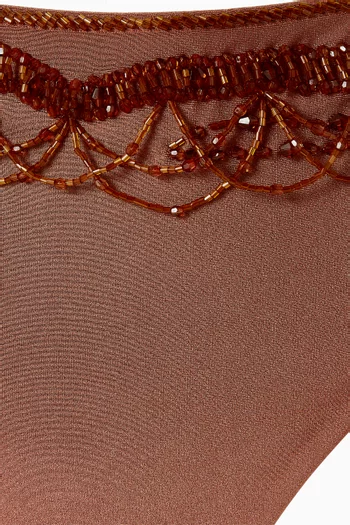 x Camila Coelho Golden Dune Bikini Briefs