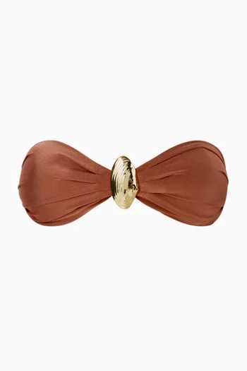x Camila Coelho Golden Dune Seashell Bikini Top