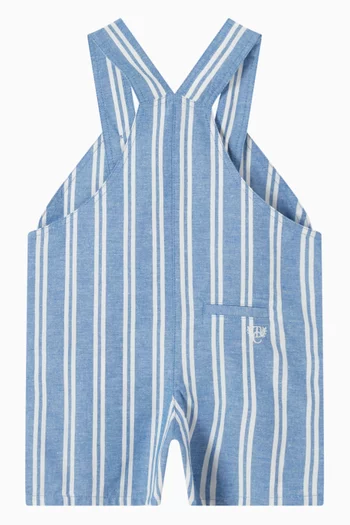 Azure Stripe Dungarees