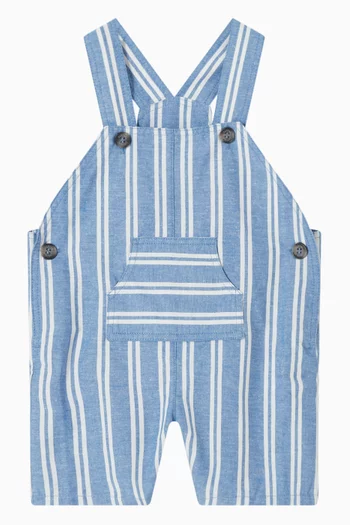 Azure Stripe Dungarees