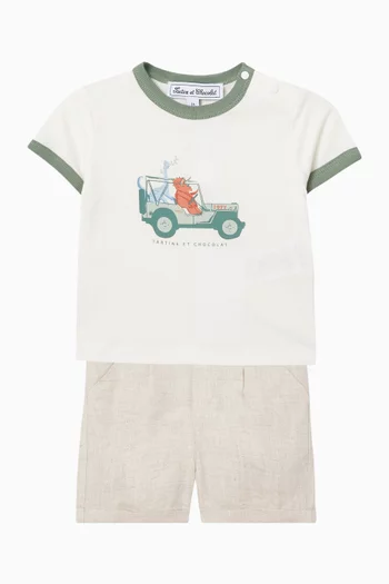Car Graphic-print T-shirt in Cotton