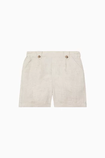 Button Elastic Shorts