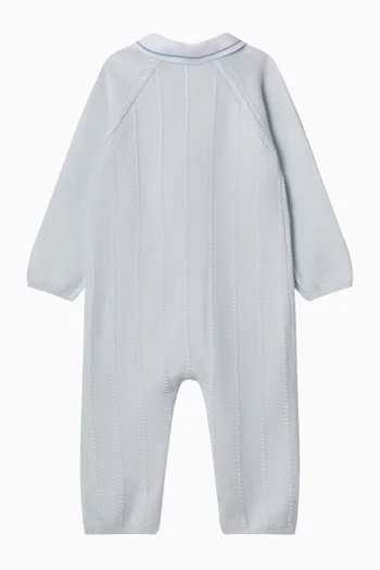 Contrasting Collar Romper