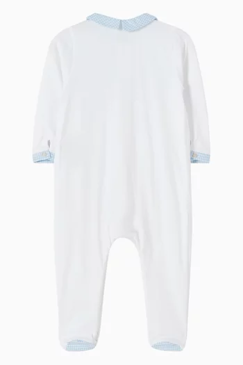 بيجاما بنقشة مربعات غينغهام بلونين