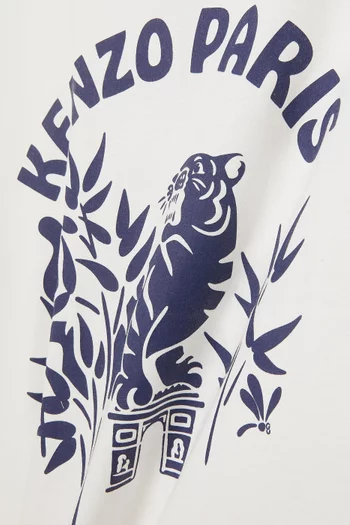 Tiger Print T-shirt in Organic Cotton