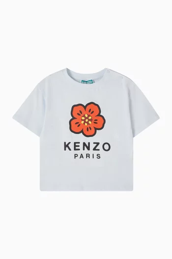 Poppy Print T-shirt in Organic Cotton