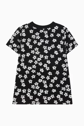 Floral Logo Print T‑Shirt