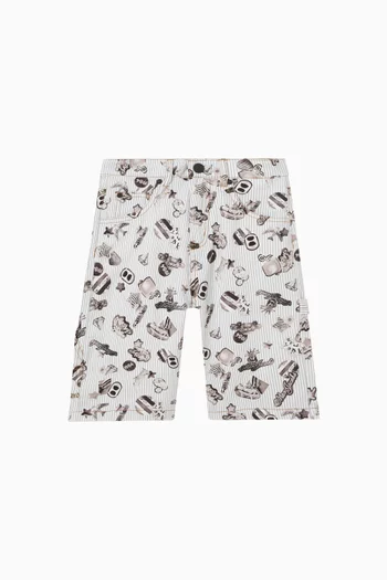 شورت برمودا بتصميم مخطط