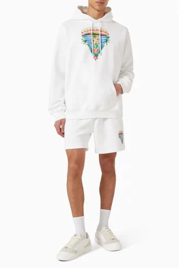 كنزة بغطاء رأس بطبعة إنوسنس بتصميم مثلث قطن جيرسيه