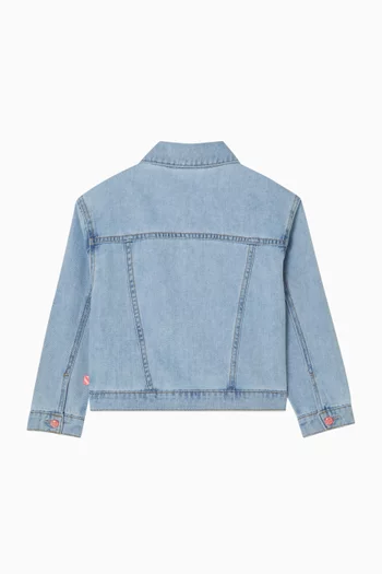 Rhinestone-Embellished Jacket in Denim