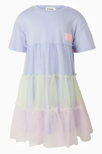 T-shirt Dress in Cotton & Tulle