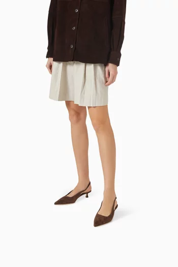 حذاء كلاسيك كراش بسير خلفي وكعب 35 مم شمواه